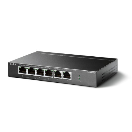 SWITCH TL SF1006P TP LINK 6 PUERTOS 10,100MBPS CON 4 PUERTOS POE TP-LINK