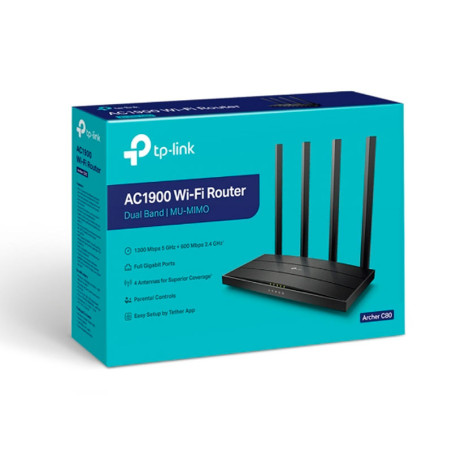 ROUTER TP-LINK ARCHER C80 AC1900 DOBLE BANDA WIRELESS