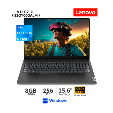 LAPTOP LENOVO V15 G2 IJL / 15.6' FHD TN / CELERON N4500, 2.8GHZ / 8GB DDR4 / 256GB SSD / FREEDOS