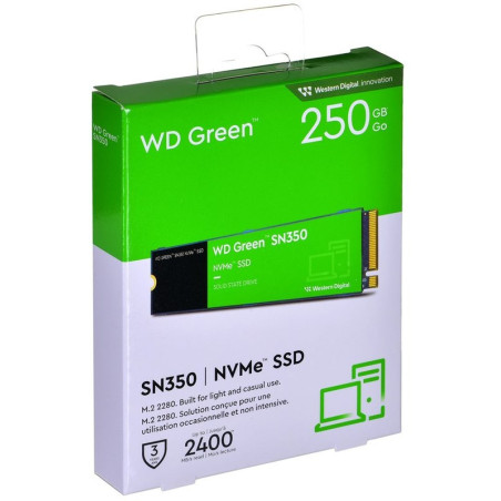 SSD WESTERN DIGITAL GREEN SN350 NVME 250GB M.2 2280