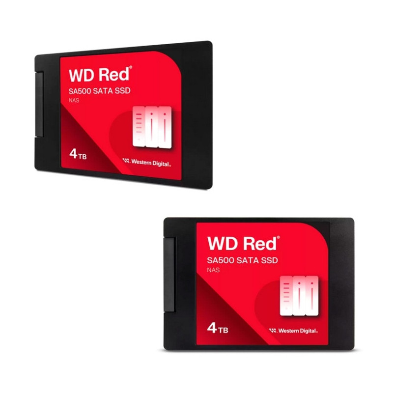 DISCO DURO ESTADO SOLIDO SSD WESTERN DIGITAL RED SA500 NAS, 4TB, SATA 6GB/S, 2.5", 7MM