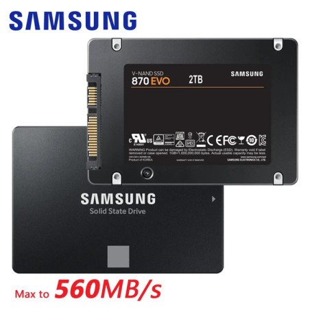 SSD Samsung 870 QVO 2TB SATA 6Gb/s, 2.5" SSD