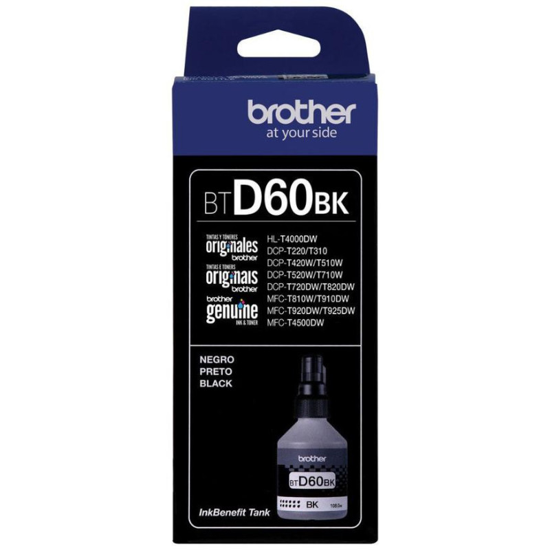 TINTA BROTHER  ORIGINAL BTD60BK NEGRO