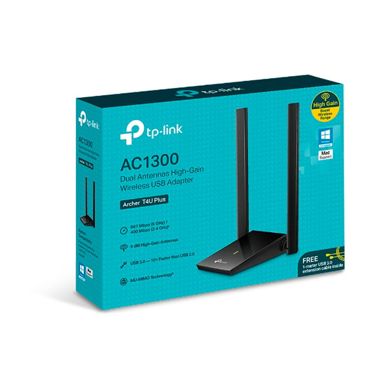 ADAPTADOR USB TP-LINK AC1300 DOBLE BANDA ARCHER T4U PLUS WIRELESS