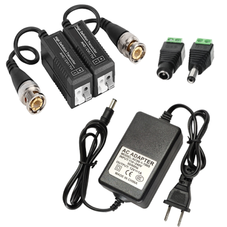 KIT ACCESORIOS BALUN, DC Y FUENTE 12V 1 AMP