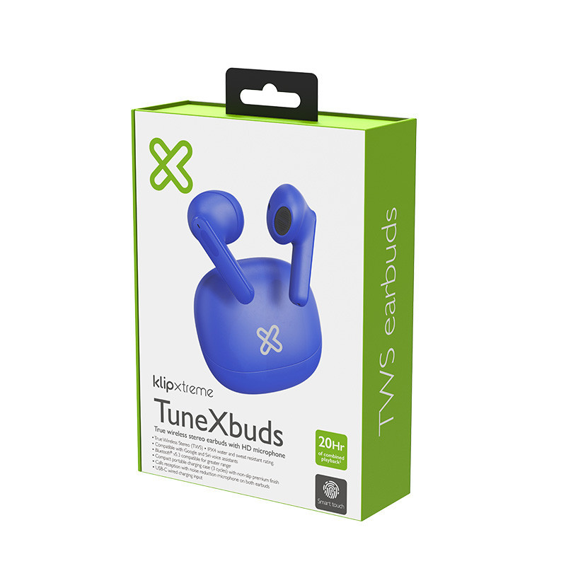 AUDÍFONOS TUNEXBUDS KTE-007BL AZUL KLIP XTREME