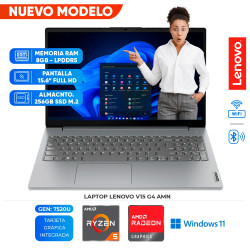 LAPTOP LENOVO V15 G4 AMN AMD RYZEN 5 7520U /8GB RAM /256GB SSD/ 15.6" FHD /82YU00X6LM