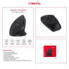 MOUSE VERTICAL INALAMBRICO ERGONÓMICO CYBERTEL CYB M503 RX RECARGABLE CON LUZ LED