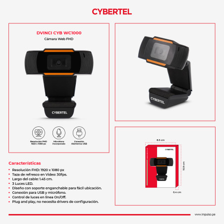 CAMARA WEB CYBERTEL DVINCI HD (CYB WC1000)