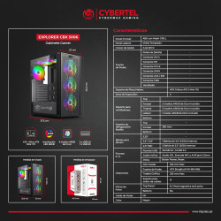 CASE GAMER CYB EXPLORER CBX5006, 6 FANS, ARGB