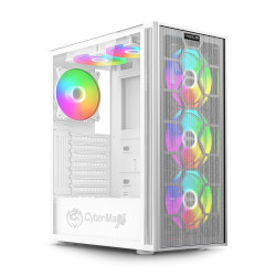 CASE EXPLORER CBX5006W GABINETE 6FAN ARGB  CYBERTEL