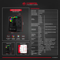CASE GAMER CYB EPICO CBX5008R, 4FAN ARGB