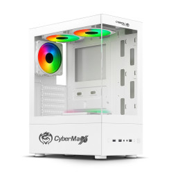 CASE  GAMER CYBERTEL EPICO CBX 5008R 4 FAN ARGB WHITE