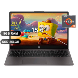 LAPTOP HP 255 G10 RYZEN 3-7320U/ 8GB/ SSD256GB/ FREE/ 15.6/ A9BS1LT