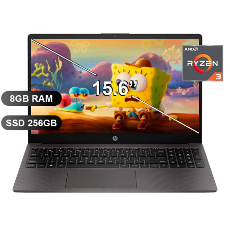 LAPTOP HP 255 G10 RYZEN 3-7320U/ 8GB/ SSD256GB/ FREE/ 15.6/ A9BS1LT