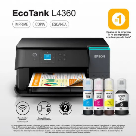 IMPRESORA MULTIFUNCIONAL EPSON ECOTANK L4360 WIFI DUPLEX