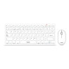 KIT EVOLUTION WHITE CYB WT801 WT TECLADO + MOUSE WIFI CYBERTEL
