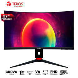 MONITOR LED 27" TEROS TE-2766G CURVO 1920x1080 HDMI DP 1MS/180Hz/FREESYNC