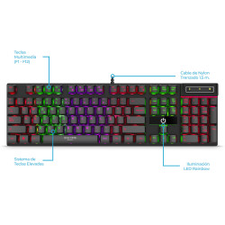 KIT GAMER BRAVIO5 ENT G1000-5 TECLADO + MOUSE + AURICULAR + PARLANTE + PAD MOUSE ENKORE