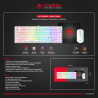 KIT TECLADO MOUSE PADMOUSE STRIKER GRAY WHITE RAINBOW CBX GT1802W SWITCH BROWN