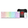 KIT TECLADO MOUSE PADMOUSE STRIKER GRAY WHITE RAINBOW CBX GT1802W SWITCH BROWN