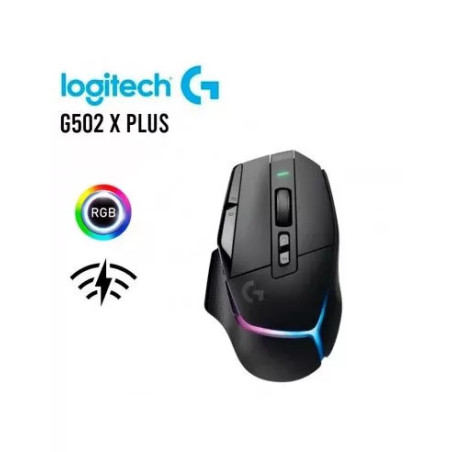 MOUSE LOGITECH G502 X PLUS LIGHTSPEED WIRELESS 25K DPI LIGHTSYNC RGB BLACK (910-00616