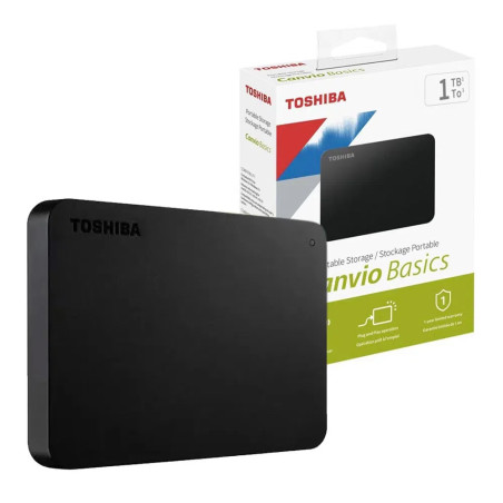 DISCO DURO EXTERNO TOSHIBA CANVIO BASIC 1TB, USB 3.0