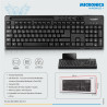 TECLADO MICRONICS MAGNUS+ MIC K734 MULTIMEDIA USB