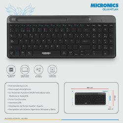 TECLADO MULTIMEDIA QUANTUM MIC K600 USB