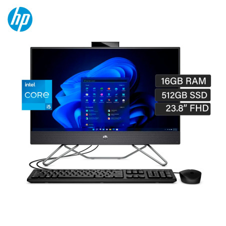 AIO  HP AIO 240 G9 Intel Core i5 1235U/ RAM 16GB/ Disco 512GB/ 23.8" FHD/
