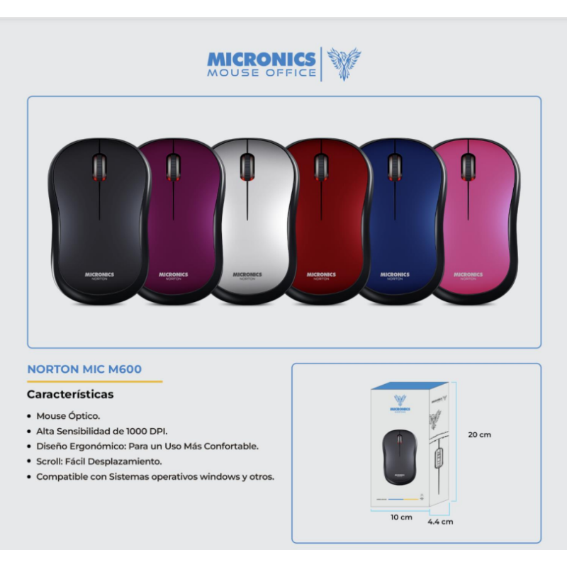 MOUSE USB MICRONICS NORTON  M600