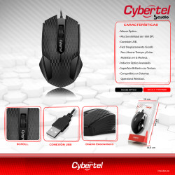 MOUSE OPTICO CYBERTEL SCUALO CYB M201