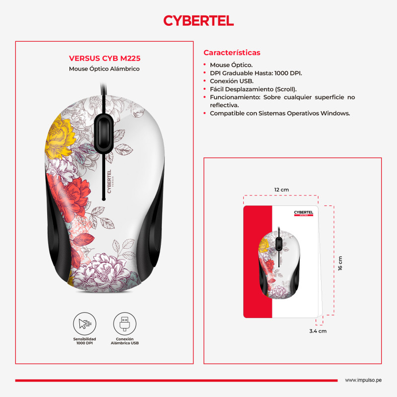 MOUSE CYBERTEL VERSUS CYB M225