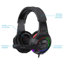 AUDIFONO GAMER USB C/MICRO ENKORE BRAVIO 5.1 EKHG1005U