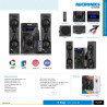 PARLANTE MICRONICS D.EDGE – MIC S7520 BT 2.1 / BLUETOOTH / RADIO FM / USB-SD / LED-RAINBOW /