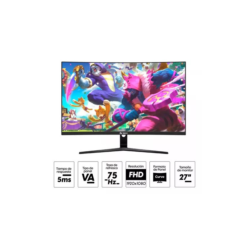 MONITOR GAMING TEROS TE-2731S 27 VA 100Hz FHD HDMI VGA VESA FREESYNC
