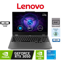 LAPTOP LENOVO LOQ 15 15IAX9 (83GS00EQLM) INTEL CORE I5 12450HX / 24GB RAM / 512GB SSD / 15.6 FHD  /  RTX 3050 6GB / FREEDOS