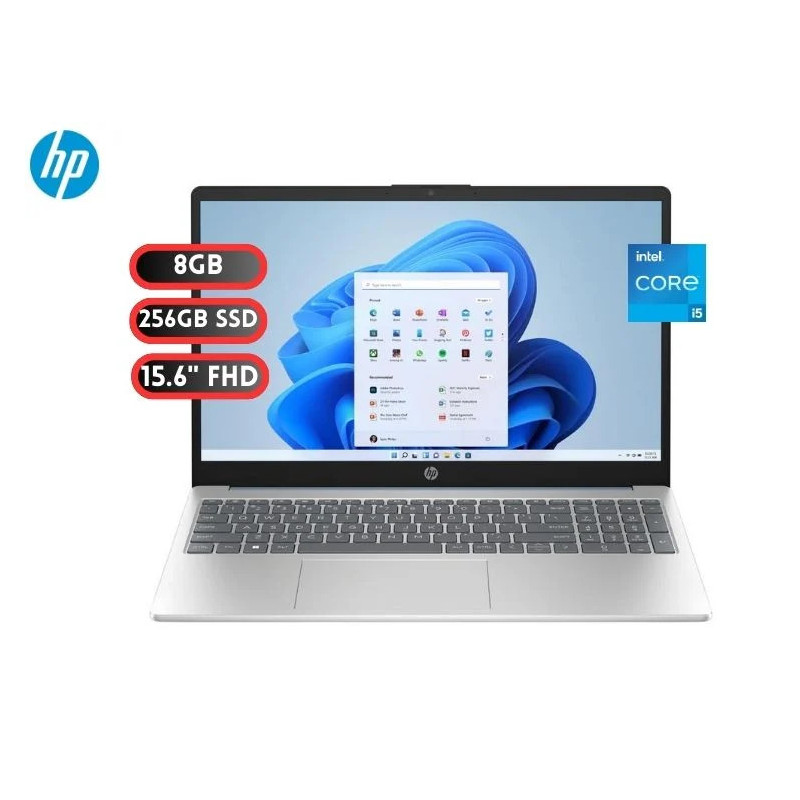 LAPTOP HP 15-FD0005LA 15.6' FHD, CORE I5-1335U HASTA 4.6GHZ/ 8GB DDR4-3200MHZ (2 X 4GB) / 256GB SSD /FREEDOS