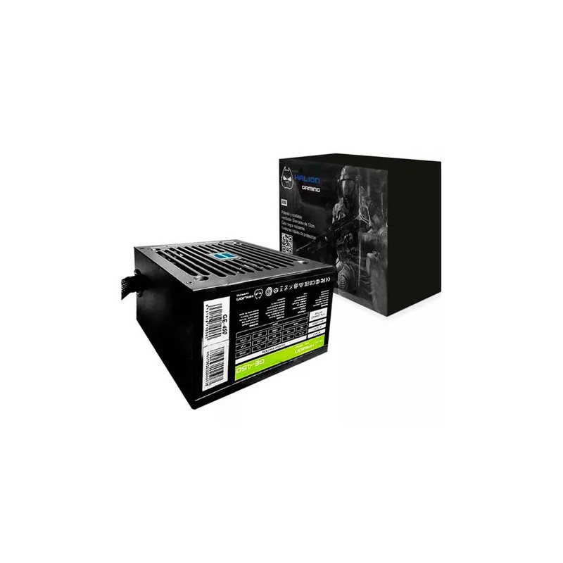 FUENTE DE PODER ATX GE-450 HALION GAMING